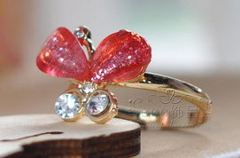 韓版時尚淑女閃鉆蝴蝶耳環 廠家直銷，精致與優雅的完美結合